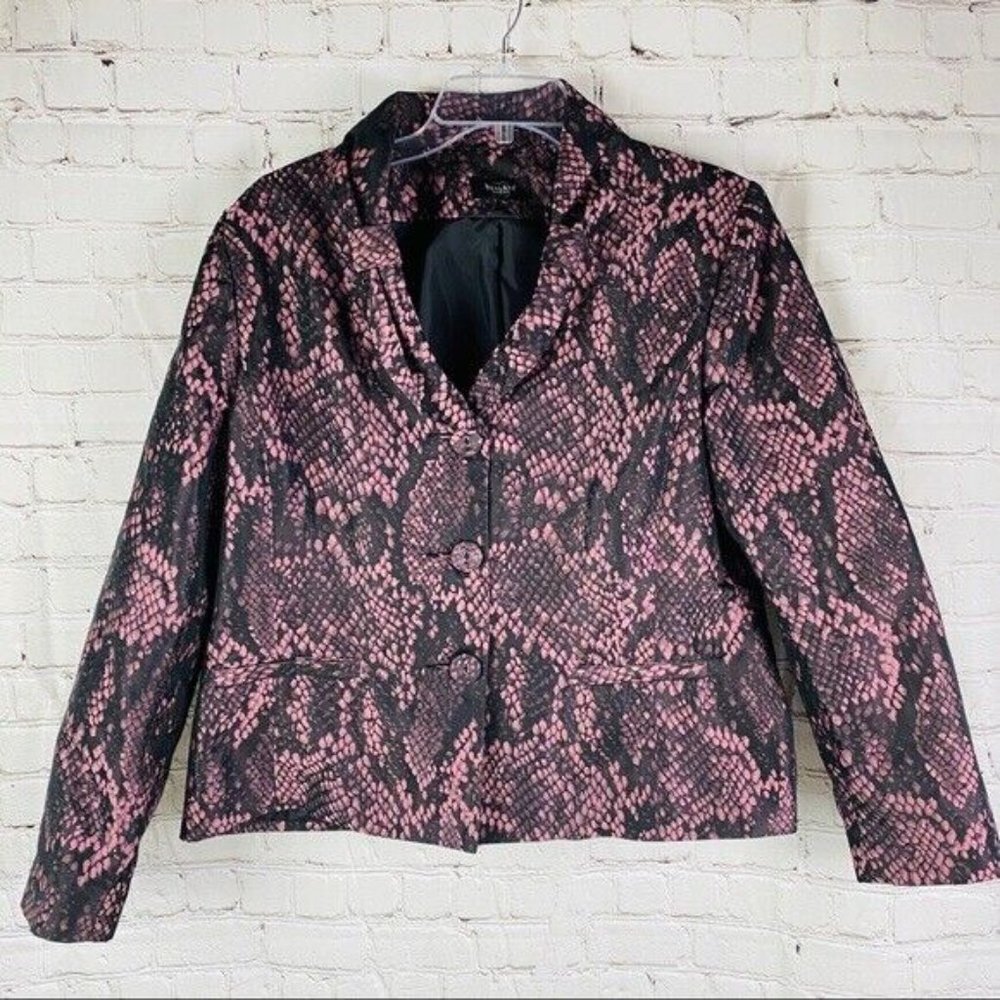 Women’s Pink Snake-Print Jacket - Picture 3 of 8